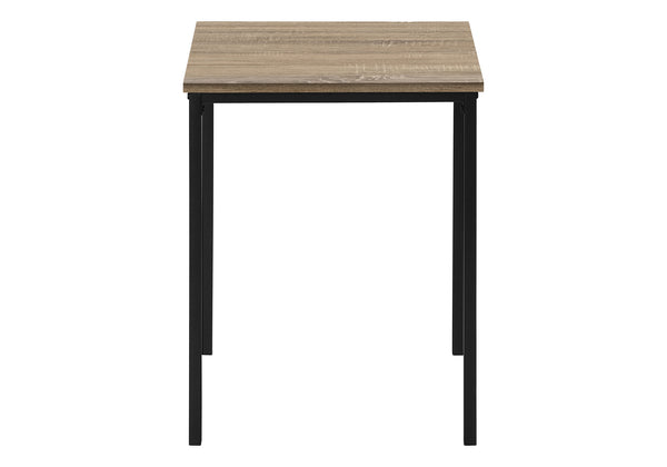 Monarch Specialties Table Set, 3pcs Set, Coffee, End, Black Metal, Dark Taupe Laminate, Contemporary, Modern Dark Taupe,Black, Black Particle Board,Metal I 7895p