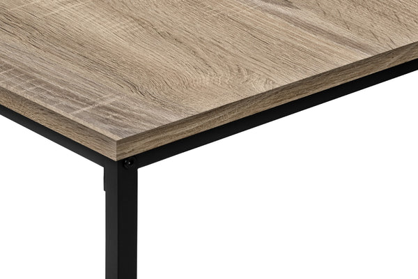 Monarch Specialties Table Set, 3pcs Set, Coffee, End, Black Metal, Dark Taupe Laminate, Contemporary, Modern Dark Taupe,Black, Black Particle Board,Metal I 7895p