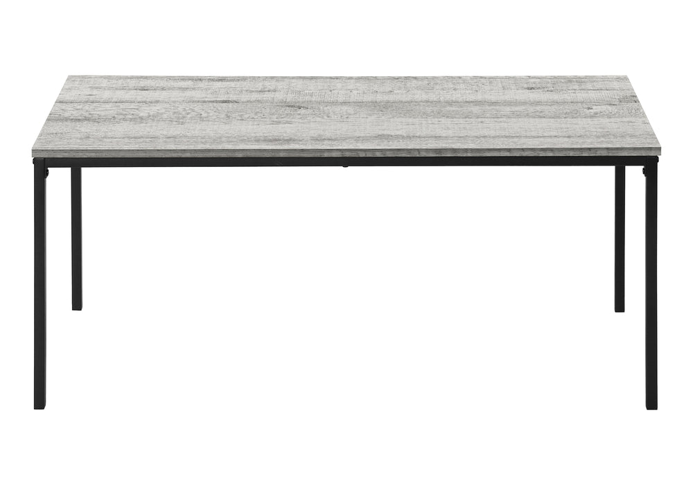 Monarch Specialties Table Set, 3pcs Set, Coffee, End, Black Metal, Grey Laminate, Contemporary, Modern Grey,Black, Black Particle Board,Metal I 7896p