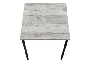 Monarch Specialties Table Set, 3pcs Set, Coffee, End, Black Metal, Grey Laminate, Contemporary, Modern Grey,Black, Black Particle Board,Metal I 7896p