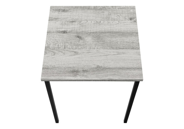 Monarch Specialties Table Set, 3pcs Set, Coffee, End, Black Metal, Grey Laminate, Contemporary, Modern Grey,Black, Black Particle Board,Metal I 7896p