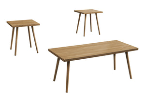 Monarch Specialties Table Set, 3pcs Set, Accent, Coffee, End, Living Room, Walnut Laminate, Contemporary, Modern Walnut Particle Board,Solid Wood I 7898p