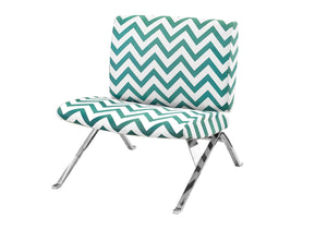 Monarch Specialties Accent Chair, Armless, Fabric, Living Room, Bedroom, Green Fabric, Chrome Metal, Contemporary, Modern Teal Foam,Mdf,Metal,Particle Board,Cotton,Polyester,Polyester Blend I 8136