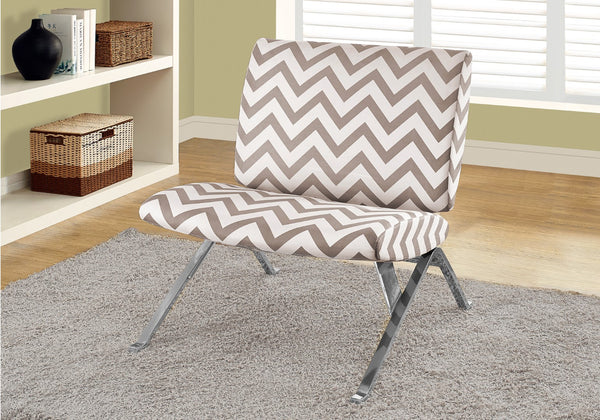 Monarch Specialties Accent Chair, Armless, Fabric, Living Room, Bedroom, Brown Fabric, Chrome Metal, Contemporary, Modern Dark Taupe Foam,Mdf,Metal,Particle Board,Cotton,Polyester,Polyester Blend I 8137