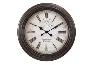 Monarch Specialties Clocks, 20" Round, Wall Clock, Brown, Transitional Brown Plastic,Glass,Metal I 9040