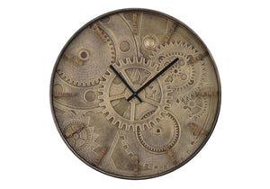 Monarch Specialties Clocks, 20" Round, Wall Clock, Brown, Transitional Brown Plastic,Glass,Metal I 9041