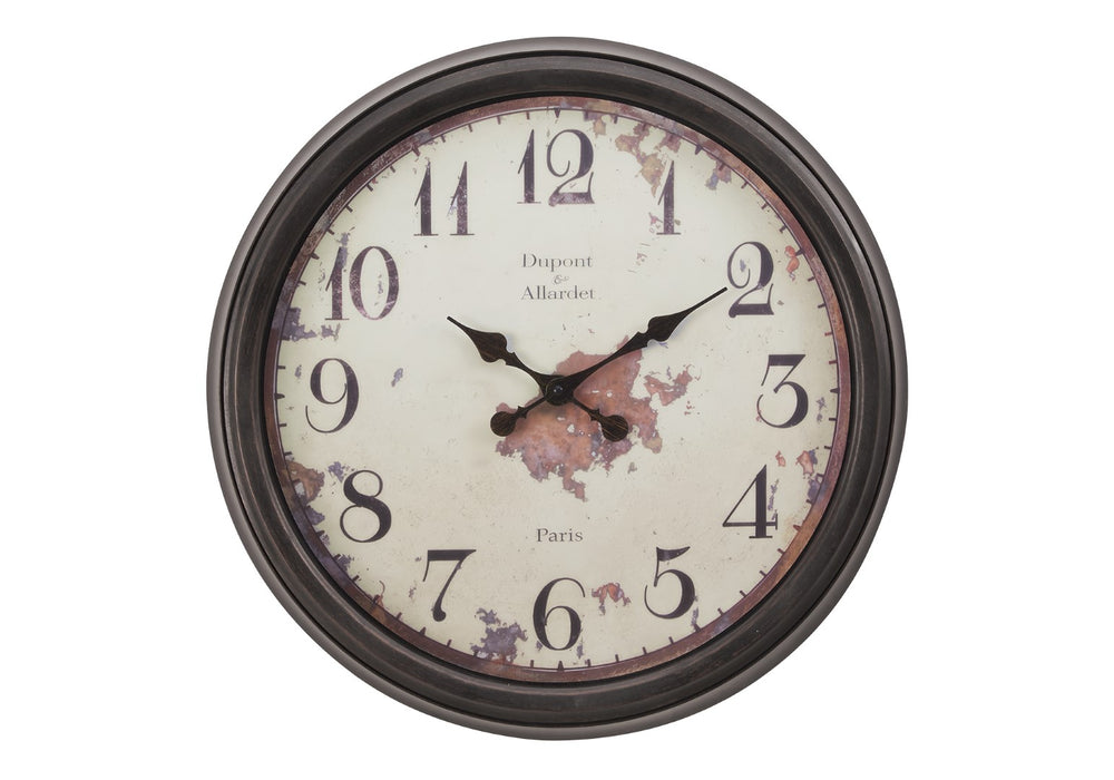 Monarch Specialties Clocks, 20" Round, Wall Clock, Brown, Transitional Brown Plastic,Glass,Metal I 9042