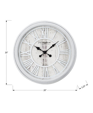 Monarch Specialties Clocks, 20" Round, Wall Clock, Grey, Transitional Grey Plastic,Glass,Metal I 9043