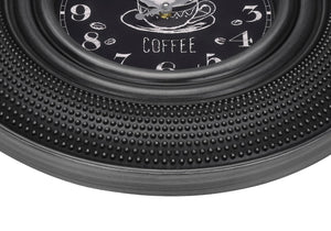 Monarch Specialties Clocks, 20" Round, Charcoal Grey, Transitional Grey Plastic,Glass,Metal I 9044