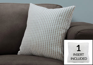 Monarch Specialties Pillows, 18 X 18 Square, Insert Included, Decorative Throw, Accent, Sofa, Couch, Bedroom, Blue And Grey Hypoallergenic Polyester, Modern Blue,Grey, Grey Polyester I 9230