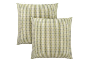 Monarch Specialties Pillows, Set Of 2, 18 X 18 Square, Insert Included, Decorative Throw, Accent, Sofa, Couch, Bedroom, Green Hypoallergenic Polyester, Modern Green Polyester I 9233