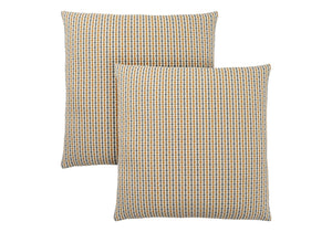 Monarch Specialties Pillows, Set Of 2, 18 X 18 Square, Insert Included, Decorative Throw, Accent, Sofa, Couch, Bedroom, Gold And Grey Hypoallergenic Polyester, Modern Gold,Grey, Grey Polyester I 9235
