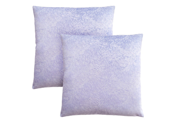 Monarch Specialties Pillows, Set Of 2, 18 X 18 Square, Insert Included, Decorative Throw, Accent, Sofa, Couch, Bedroom, Purple Hypoallergenic Polyester, Modern Purple Polyester I 9325