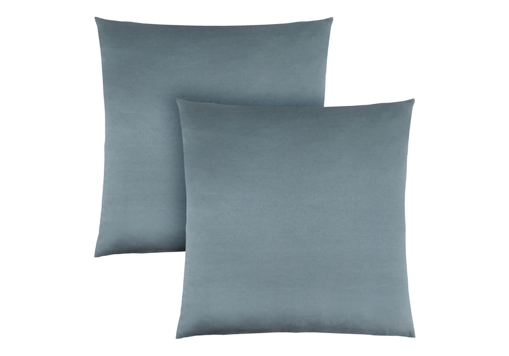 Monarch Specialties Pillows, Set Of 2, 18 X 18 Square, Insert Included, Decorative Throw, Accent, Sofa, Couch, Bedroom, Blue Hypoallergenic Polyester, Modern Blue Polyester I 9343
