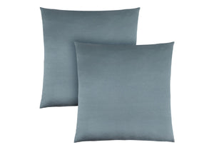 Monarch Specialties Pillows, Set Of 2, 18 X 18 Square, Insert Included, Decorative Throw, Accent, Sofa, Couch, Bedroom, Blue Hypoallergenic Polyester, Modern Blue Polyester I 9343