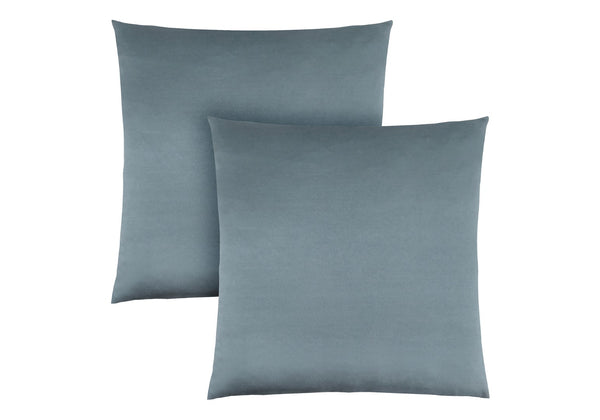 Monarch Specialties Pillows, Set Of 2, 18 X 18 Square, Insert Included, Decorative Throw, Accent, Sofa, Couch, Bedroom, Blue Hypoallergenic Polyester, Modern Blue Polyester I 9343