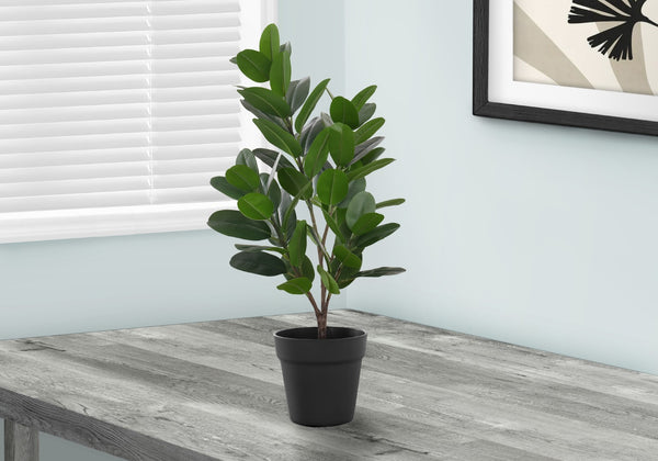 Monarch Specialties Artificial Plant, 28" Tall, Garcinia Tree, Indoor, Faux, Fake, Floor, Greenery, Potted, Real Touch, Decorative, Green Leaves, Black Pot Green,Black, Black Plastic,Cement,Foam,Metal I 9504