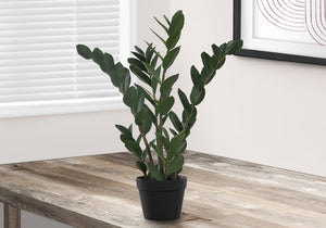 Monarch Specialties Artificial Plant, 29" Tall, Zz Tree, Indoor, Faux, Fake, Floor, Greenery, Potted, Real Touch, Decorative, Green Leaves, Black Pot Green,Black, Black Plastic,Cement,Foam,Metal I 9506