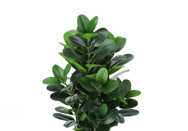 Monarch Specialties Artificial Plant, 31" Tall, Garcinia Tree, Indoor, Faux, Fake, Floor, Greenery, Potted, Real Touch, Decorative, Green Leaves, White Cement Pot Green,White, White Plastic,Cement,Ceramic,Foam,Metal I 9507