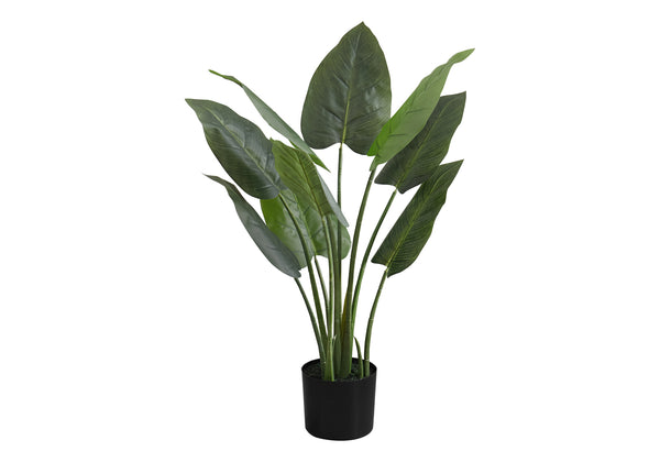 Monarch Specialties Artificial Plant, 37" Tall, Aureum Tree, Indoor, Faux, Fake, Floor, Greenery, Potted, Real Touch, Decorative, Green Leaves, Black Pot Green,Black, Black Plastic,Cement,Foam,Metal I 9509
