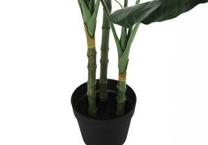 Monarch Specialties Artificial Plant, 42" Tall, Evergreen Tree, Indoor, Faux, Fake, Floor, Greenery, Potted, Decorative, Green Leaves, Black Pot Green,Black, Black Plastic,Cement,Foam,Metal I 9512