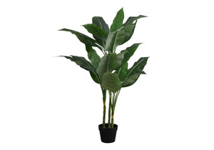 Monarch Specialties Artificial Plant, 42" Tall, Evergreen Tree, Indoor, Faux, Fake, Floor, Greenery, Potted, Decorative, Green Leaves, Black Pot Green,Black, Black Plastic,Cement,Foam,Metal I 9512