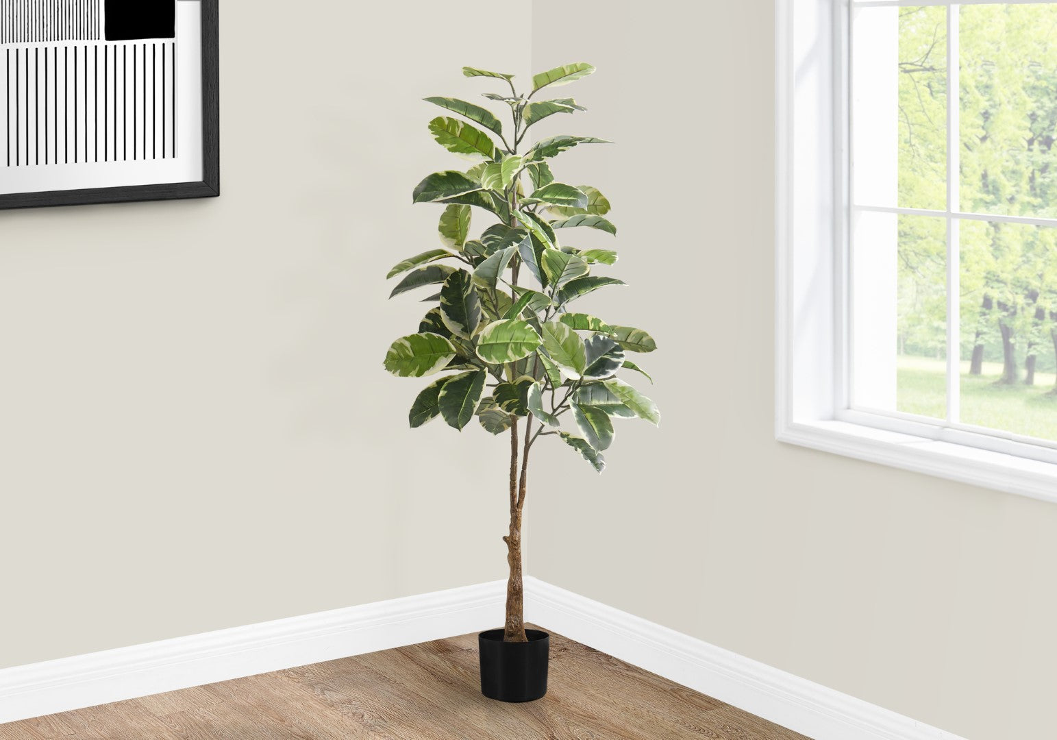 Monarch Specialties Rubber Tree Plant - Thumbnail 3