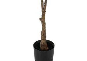 Monarch Specialties Artificial Plant, 52" Tall, Rubber Tree, Indoor, Faux, Fake, Floor, Greenery, Potted, Real Touch, Decorative, Green Leaves, Black Pot Green,Black,White, Black,White Plastic,Cement,Foam,Metal I 9514