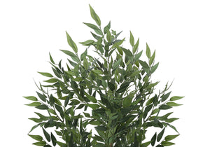 Monarch Specialties Artificial Plant, 47" Tall, Acacia Tree, Indoor, Faux, Fake, Floor, Greenery, Potted, Silk, Decorative, Green Leaves, Black Pot Green,Black, Black Plastic,Cement,Foam,Metal I 9520