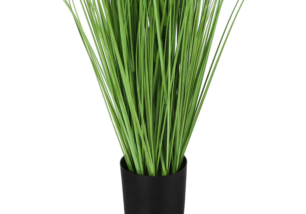 Monarch Specialties Artificial Plant, 47" Tall, Grass Tree, Indoor, Faux, Fake, Floor, Greenery, Potted, Real Touch, Decorative, Green Grass, Black Pot Green,Black, Black Pvc,Cement,Foam,Metal,Nylon,Polypropylene I 9565