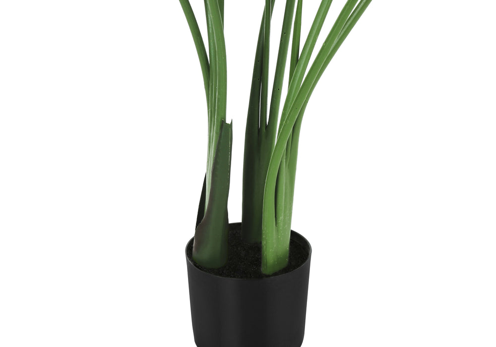 Monarch Specialties Artificial Plant, 44" Tall, Bird Of Paradise Tree, Indoor, Faux, Fake, Floor, Greenery, Potted, Decorative, Green Leaves, Black Pot Green,Black, Black Plastic,Cement,Foam,Metal,Polyester,Polypropylene I 9569