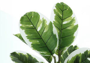 Monarch Specialties Artificial Plant, 27" Tall, Rubber, Indoor, Faux, Fake, Table, Greenery, Potted, Real Touch, Decorative, Green Leaves, Black Pot Green,Black, Black Polyethylene,Cement,Foam,Metal,Polypropylene I 9572