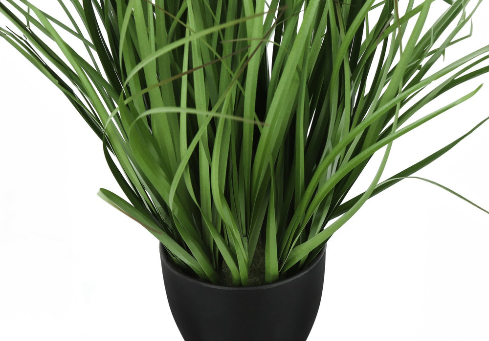 Monarch Specialties Artificial Plant, 23" Tall, Grass, Indoor, Faux, Fake, Table, Greenery, Potted, Real Touch, Decorative, Green Grass, Black Pot Green,Black, Black Pvc,Cement,Foam,Metal,Nylon,Polypropylene I 9575