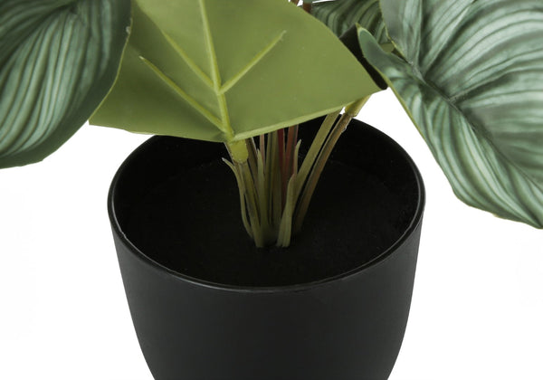 Monarch Specialties Artificial Plant, 13" Tall, Epipremnum, Indoor, Faux, Fake, Table, Greenery, Potted, Set Of 2, Decorative, Green Leaves, Black Pots Green,Black, Black Polyethylene,Cement,Foam,Metal,Polypropylene I 9583