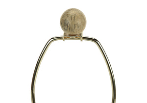 Monarch Specialties Lighting, 25"H, Table Lamp, Black Shade, Brown Resin, Contemporary Brown,Black, Black Polyresin,Linen,Metal I 9606