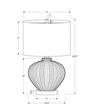Monarch Specialties Lighting, 21"H, Table Lamp, Ivory / Cream Shade, Cream Resin, Transitional Cream,Gold,Ivory, Gold,Ivory Polyresin,Linen,Metal I 9617