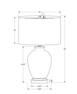 Monarch Specialties Lighting, 26"H, Table Lamp, Ivory / Cream Shade, Cream Ceramic, Transitional Cream,Gold,Ivory, Gold,Ivory Ceramic,Linen,Metal I 9625