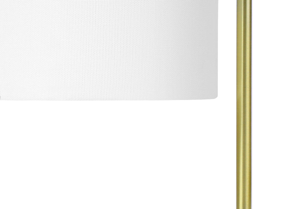 Monarch Specialties Lighting, 20"H, Table Lamp, White Marble, Ivory / Cream Shade, Contemporary White,Gold,Ivory, Gold,Ivory Marble,Linen,Metal I 9636
