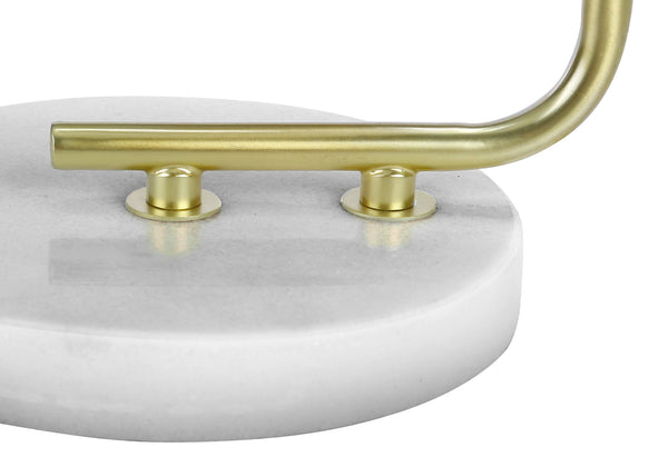 Monarch Specialties Lighting, 20"H, Table Lamp, White Marble, Ivory / Cream Shade, Contemporary White,Gold,Ivory, Gold,Ivory Marble,Linen,Metal I 9636