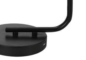 Monarch Specialties Lighting, 20"H, Table Lamp, Usb Port Included, Black Metal, Glass Shade, Modern Black Metal,Glass I 9637