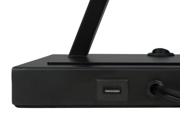 Monarch Specialties Lighting, 25"H, Table Lamp, Usb Port Included, Black Metal, Beige Shade, Transitional Black,Beige, Beige Metal,Linen I 9638