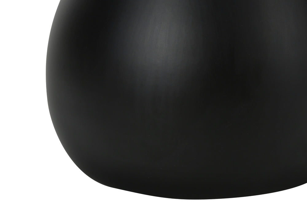 Monarch Specialties Lighting, Set Of 2, 18"H, Table Lamp, Black Metal, Ivory / Cream Shade, Contemporary Black,Ivory, Ivory Metal,Linen I 9639