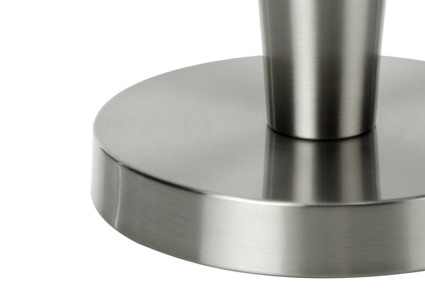 Monarch Specialties Lighting, Set Of 2, 24"H, Table Lamp, Usb Port Included, Nickel Metal, Grey Shade, Contemporary Silver,Grey, Grey Metal,Linen I 9642