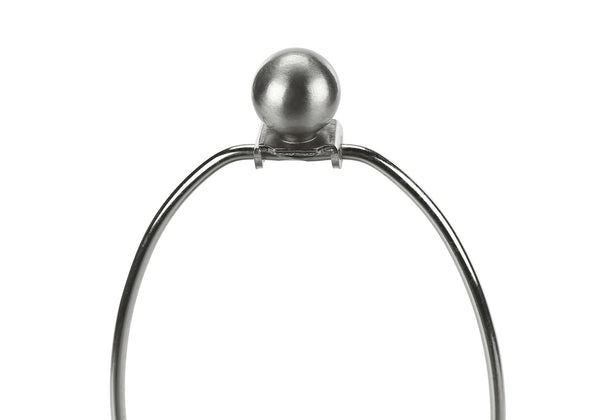 Monarch Specialties Lighting, Set Of 2, 24"H, Table Lamp, Usb Port Included, Nickel Metal, Grey Shade, Contemporary Silver,Grey, Grey Metal,Linen I 9642