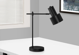 Monarch Specialties Lighting, 21"H, Table Lamp, Usb Port Included, Black Metal, Black Shade, Modern Black Metal I 9647