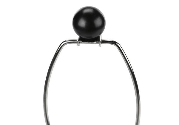 Monarch Specialties Lighting, 24"H, Table Lamp, Black Resin, Ivory / Cream Shade, Contemporary Black,Ivory, Ivory Polyresin,Linen,Metal I 9655