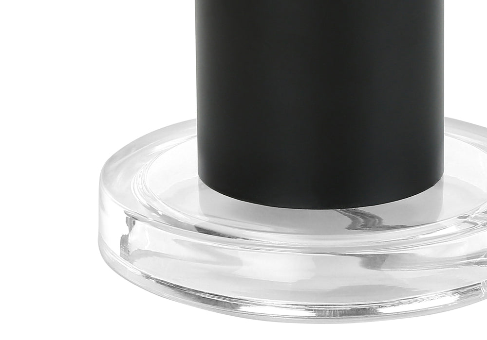 Monarch Specialties Lighting, 28"H, Table Lamp, Black Metal, Black Shade, Contemporary Black Acrylic,Linen,Metal I 9658