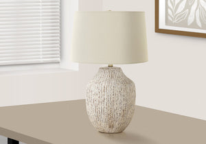 Monarch Specialties Lighting, 26"H, Table Lamp, Cream Ceramic, Ivory / Cream Shade, Transitional Cream,Ivory, Ivory Ceramic,Metal I 9719