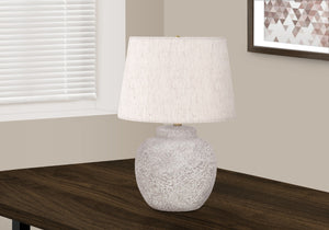 Monarch Specialties Lighting, 22"H, Table Lamp, Cream Concrete, Ivory / Cream Shade, Modern Cream,Ivory, Ivory Concrete,Metal I 9732