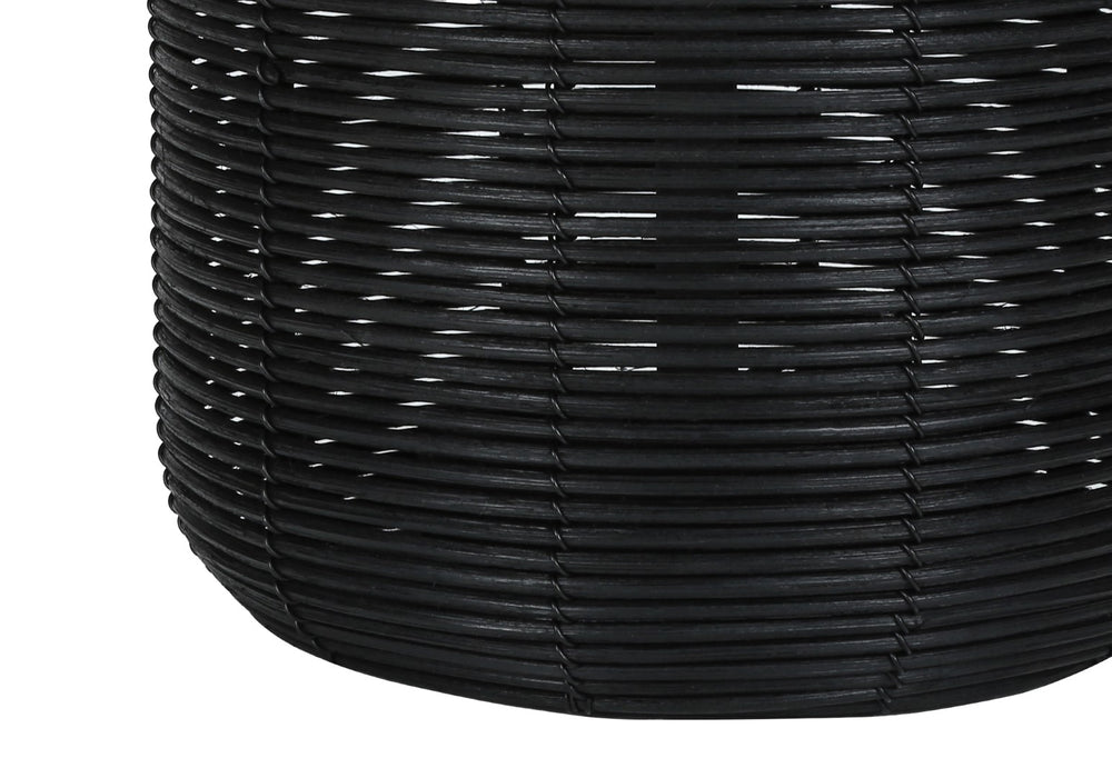 Monarch Specialties Lighting, 23"H, Table Lamp, Black Rattan, Ivory / Cream Shade, Modern Black,Ivory, Ivory Rattan,Metal I 9734